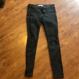Faded black Hollister jeans 26x29